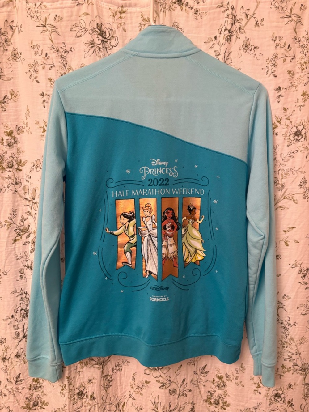 Disney Light Blue & Teal Princess Zip-Up Jacket